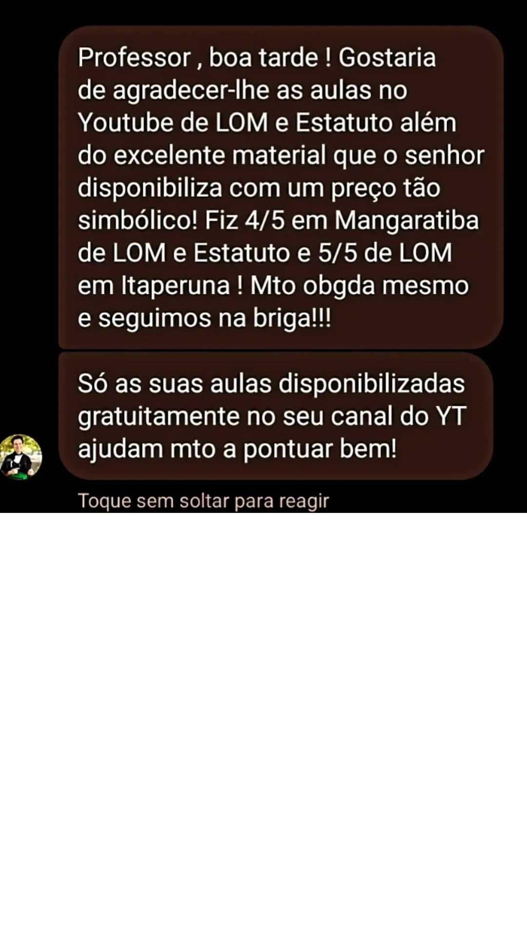 Aprovados da semana!